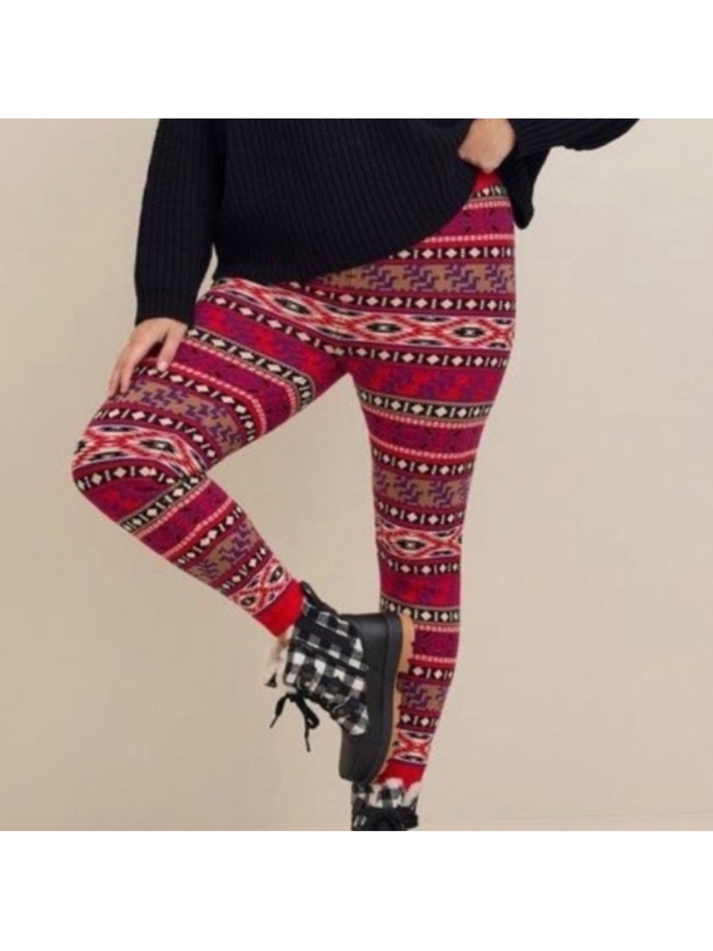 NEW torrid teaberry jacquard sweater leggings size 3 3x